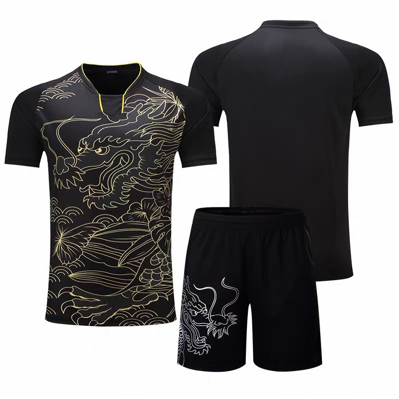 ドラゴン中国卓球ジャージ男性女性子供中国ピンポン Tシャツス - Table Tennis Zhang Jike のレビューと価格